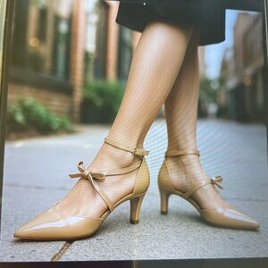 Shoe Dazzle Tan Strappy Stiletto Heels